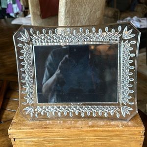 Waterford Crystal, 5 x 7 picture frame has scratch reflected in the price
